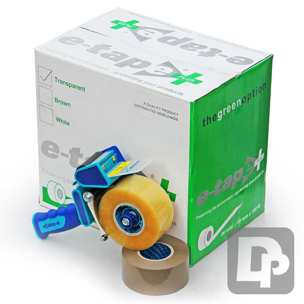 E-Tape™ Plus Brown Packaging Tape Roll PP ACR 48mm x 150m (PPTax at 6.19p/rl)