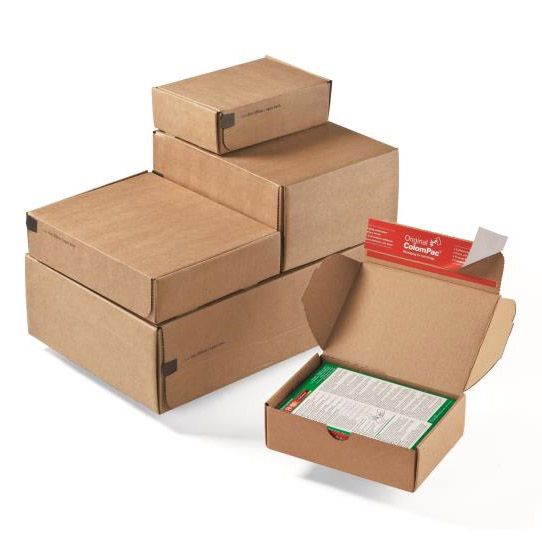 Pizza style boxes with peel & seal closure for faster packing of ecommerce orders