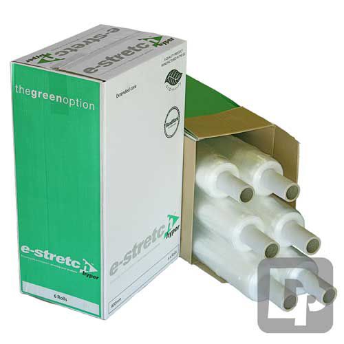 Prestretched pallet stretch film for low cost pallet wrapping