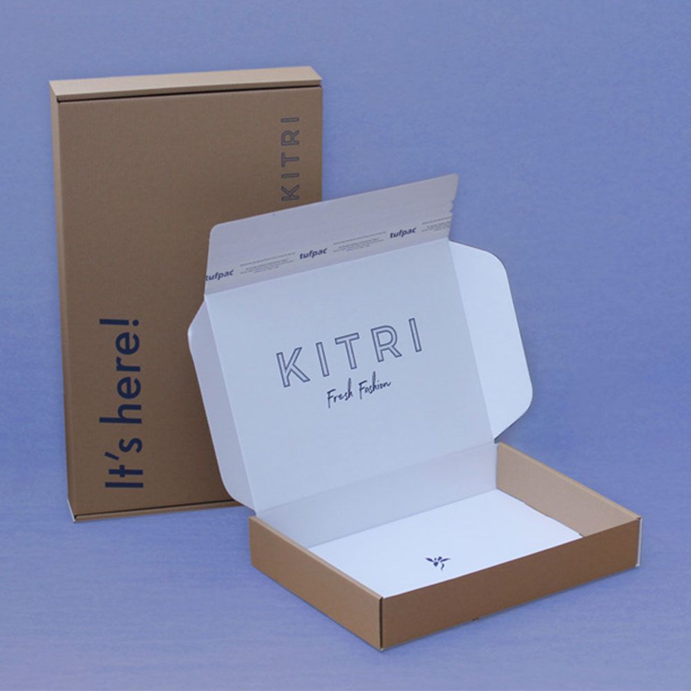 Bespoke eCommerce Packaging with white and printed inside
