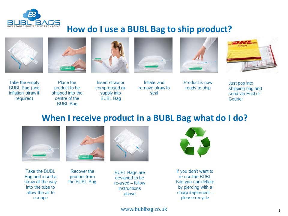 Bubl Bag Air Pack Instructions