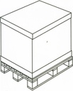 Euro Pallet Box Tray, Cap & Sleeve with Pallet Line Drawing