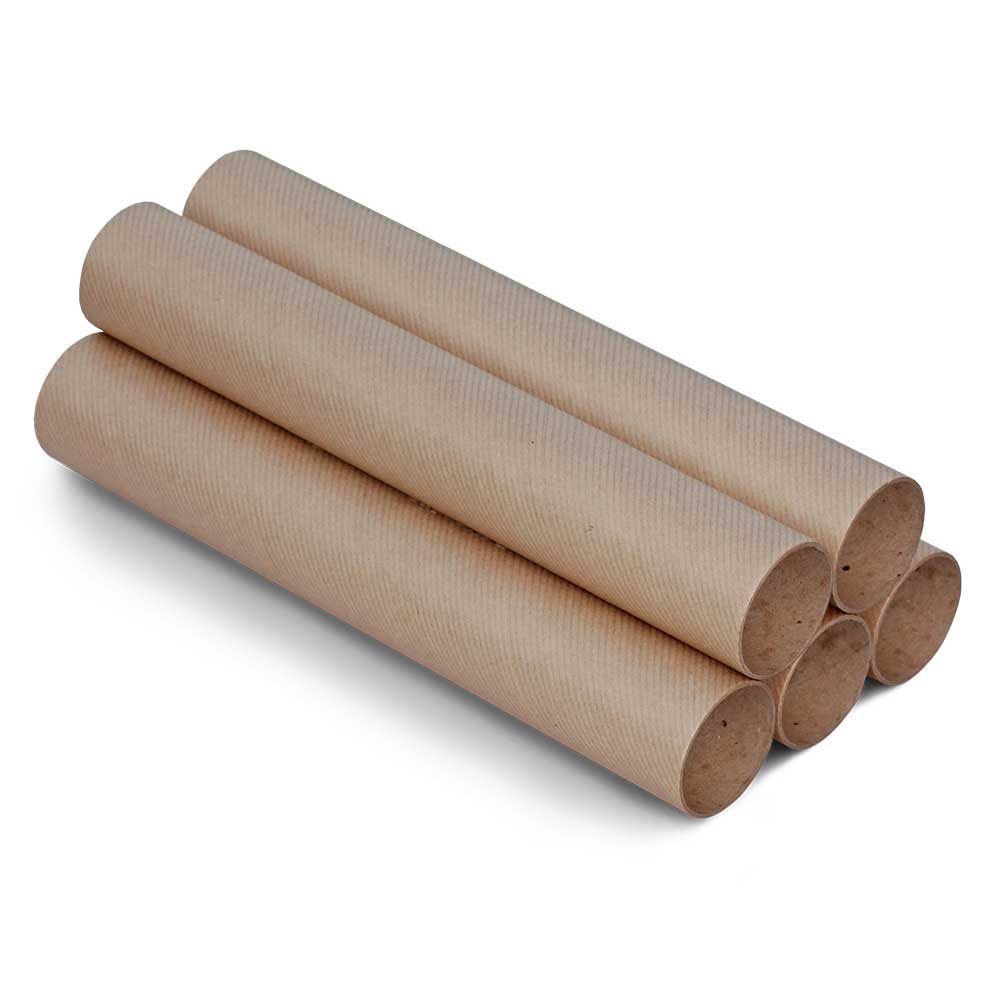 Postal Tube A1 640mm x 75mm x 2.5mm Brown Kraft with End Caps