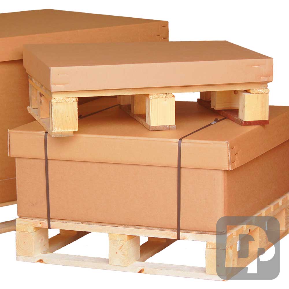 Euro Pallet Box 1170mm x 770mm x 650mm Tray, Cap & Sleeve with Pallet