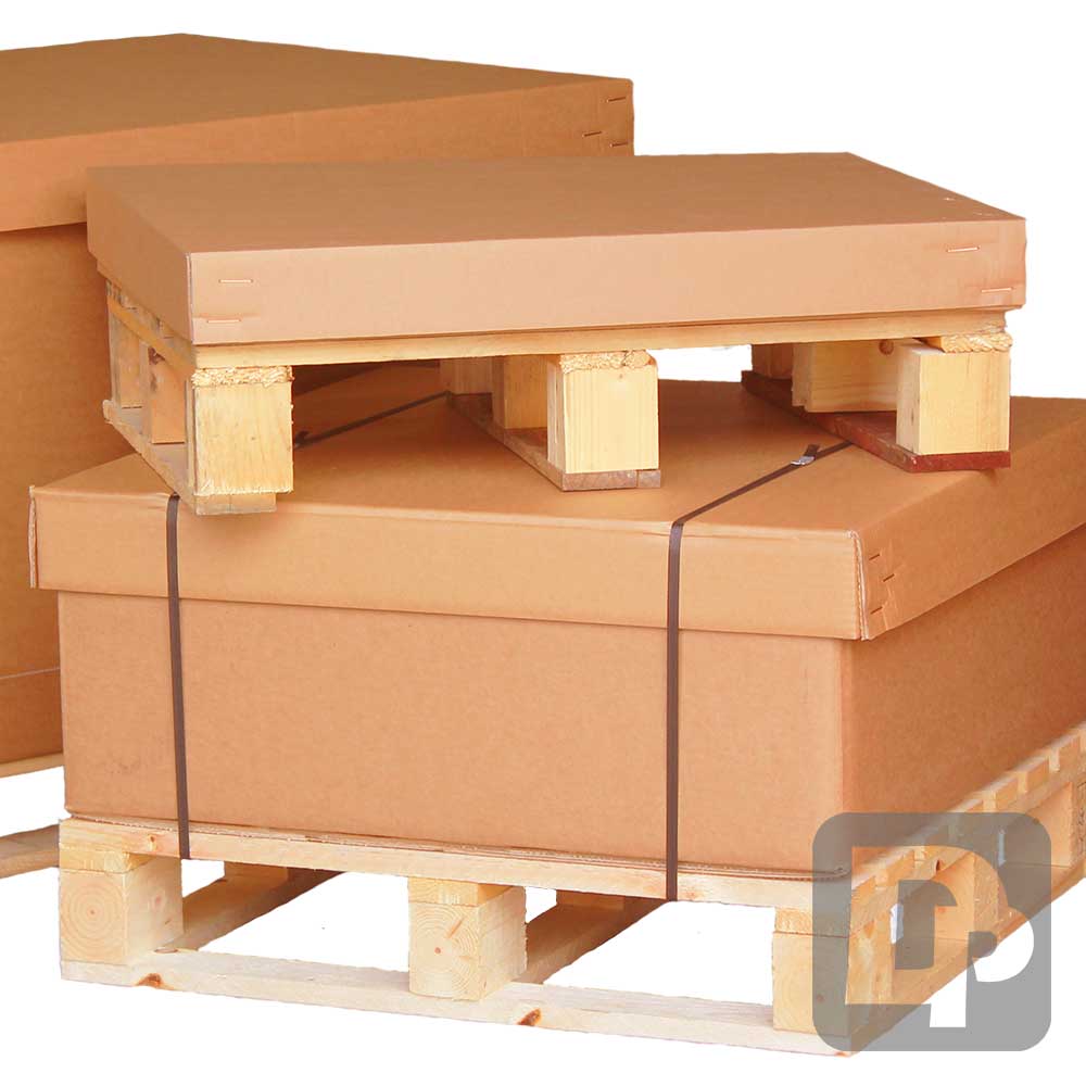 Half Euro Pallet Box 800 x 600 x 600mm Tray, Cap & Sleeve with Pallet