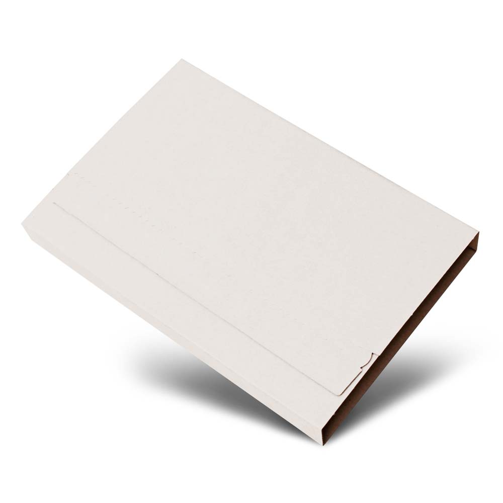 Tuftwist® 195 x 140 x 0-80mm White Book Wrap with Peel & Seal (Pack of 50)
