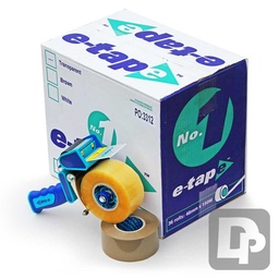 [BET1] E-Tape Brown Premium No.1 48mm x 150m Natural Rubber Adhesive (PPTax at 7.22p/rl)