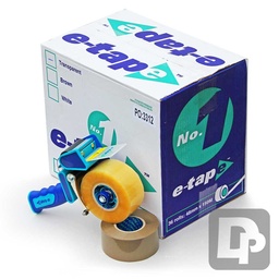 [CET1] E-Tape Clear Premium No.1 48mm x 150m Natural Rubber Adhesive (PPTax at 7.22p/rl)