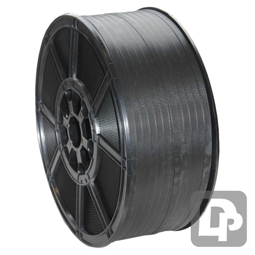[PR12310BLK] Tenzo Heavy Duty 12 x 0.9mm x 1000m Polyprop Strapping on Plastic Reel