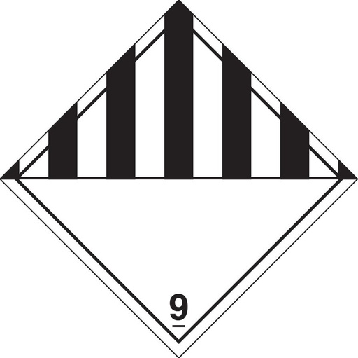 [VL100MSC] Vinyl Hazard Label 100 x 100mm 'Miscellaneous' Class 9 (Roll of 250)