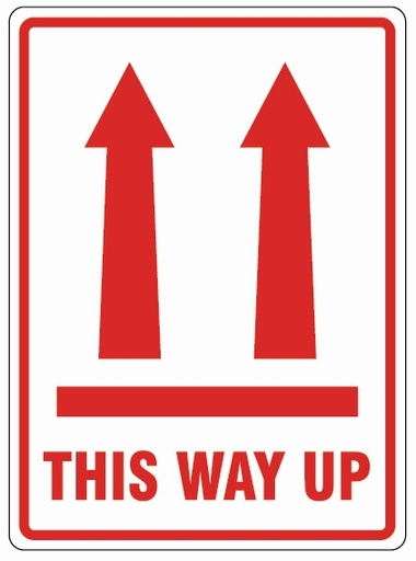 [VL108TH] Vinyl Label 108mm x 79mm 'This Way Up' (Roll of 500)