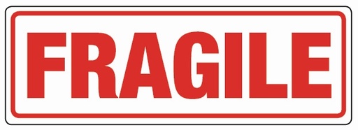 [VL148FR] Vinyl Label 148mm x 50mm 'FRAGILE' (Roll of 500)